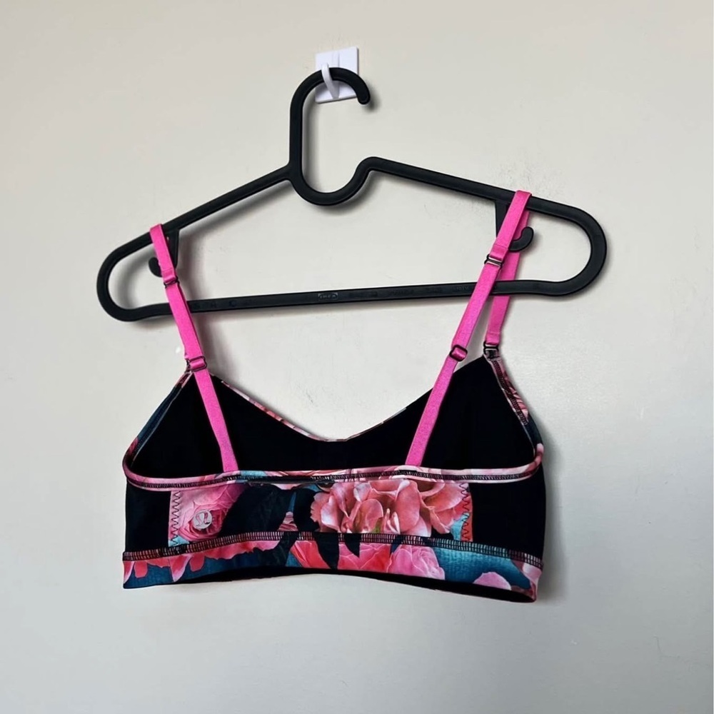 Lululemon Elegant Floral Pink and Black Bralette - Picture 3 of 3